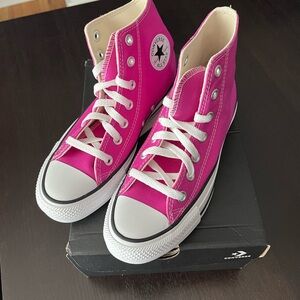 NEW Converse Chuck Taylor® All Star® High Top Sneaker (Women) FUSCHIA PINK